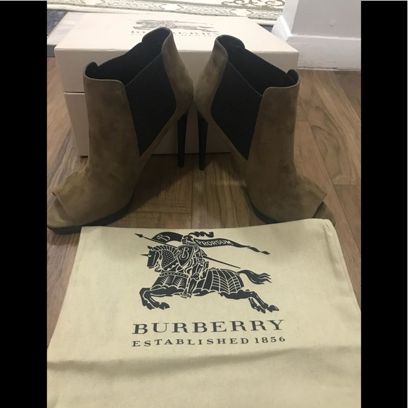Burberry Shoes - Sexy Burberry peep toe ankle boots